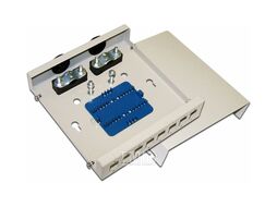 Кросс оптический настенный, металлический, на 8 SC адаптеров Lanmaster LAN-FOBM-WM-8SC