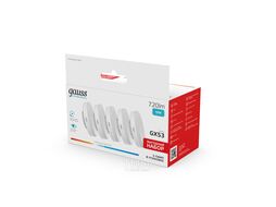 Лампа Gauss Elementary GX53 10W 4100K / 84820V (5шт в упаковке)