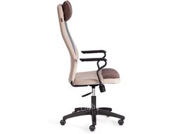 Кресло офисное Tetchair Aviator флок/ткань (коричневый/бежевый/серый)