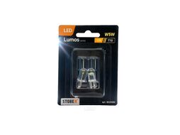 Светодиодная Лампа Lumos T10.W5W. 12V Без обманки. Блистер 2шт. STOREX 8625430