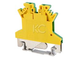 Клемма проходная FJ1,5N/D/4х42х42мм, 17,5A, 500V, винтовая, 2 присоед., 1,5мм2, желто-зеленая (R) BLOX BX336091