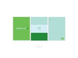 Тетрадь А4 96 л., клет. "Green air" спираль сбоку, обл. карт., ассорти BG Т4гр96_лм 11925