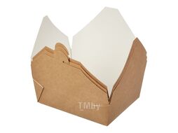 Контейнер бумажный 950мл Fold Box, 170/155*135/120*50, 60шт/упак, крафт SaaMi 211983