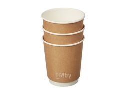 Стакан картонный 250мл, 2сл., 24шт/упак, крафт ECO SaaMi 111597
