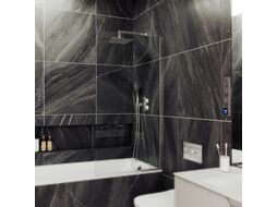 Стеклянная шторка для ванны MaybahGlass MGV-61-5у (прозрачное стекло/хром матовый)