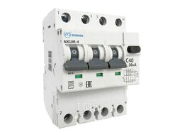 Дифференциальный автомат NX10R 3P+N C63 30mA тип AC 10kA (R) Wilderness NX10R-4-063C-030AC