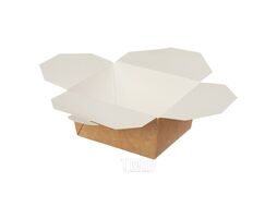 Контейнер бумажный 600мл Fold Box, 130/110*110/90*65, 50шт/упак, крафт SaaMi 211982