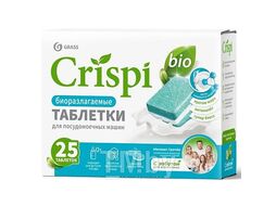 Средство для мытья посуды в посудомоечной машине "CRISPI" экологичные таблетки, 25 шт./уп. GRASS 126064