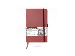 Скетчбук 13*21 см, 140 г/м2, 80 л., красный винтаж Sketchmarker 25604003SM