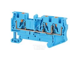 Клемма проходная FJ7-4/3 BU, 32A, 800V, push-in, 3 присоед., 4(max 6)мм2, синяя (R) BLOX BX336260