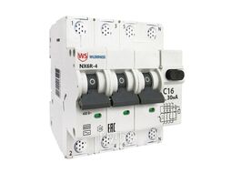 Дифференциальный автомат NX6R 3P+N C6 30mA тип AC 6kA (R) Wilderness NX6R-4-006C-030AC