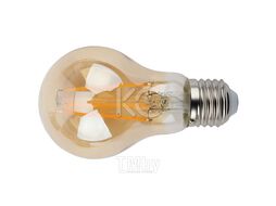 Лампа светодиодная A60-8W-2200K-E27-KC (прозрачная колба, филамент, ВИНТАЖ) КС 950176