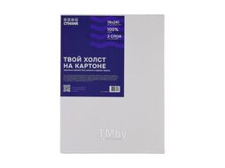 Холст на картоне 18*24 см 100% хлопок, 280 г/м2, акриловый грунт, мелкое зерно Стихия ST06003