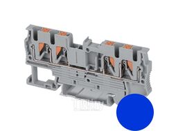 Клемма проходная FJ7-2,5/4 BU, 24A, 800V, push-in, 4 присоед., 2,5(max 4)мм2, синяя (R) BLOX BX336006