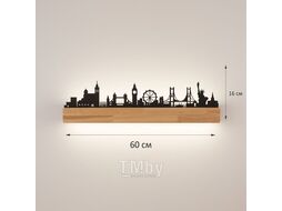 Светильник светодиодный настенный Астерия MMD-LED C181-2-16W, 4000K, дерево/черный, Home Light C181-2-B