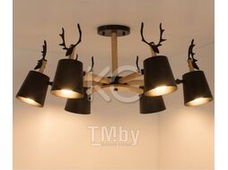 Светильник светодиодный потолочный Астерия MMD-LED A077-4-6xE27, черный Home Light A077-4