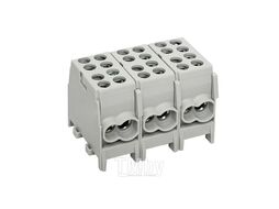 Клемма распределительная КВС с двойным винтом 2x25/2x16 серая КС 92086