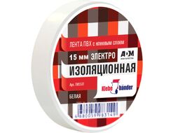 Изолента Klebebander ПВХ 15ммx10м / TIK551T (белый)