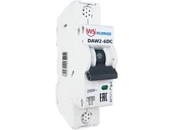 Автоматический выключатель DAW2-6DC 1P 10A х-ка C 6kA 250В DC (R) Wilderness DAW2-6DC-1-C010