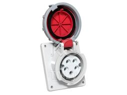 Розетка стационарная внутренняя угловая YHT 4252 3Р+РЕ+N 32А 380В IP67 КС 74312