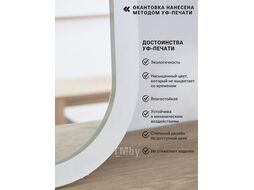 Зеркало Emze Smartphone 50x100 / LED.UV.SMART.50.100.BEL (белый с УФ-окантовкой и подсветкой)