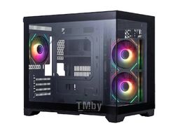 Корпус 1stPlayer MEGAVIEW MV6-TP ARGB Black MV6-TP-BK-2FC7R-1FC7, без БП, mATX