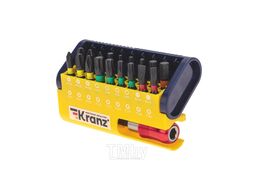 Набор бит с магнитным держателем, пластиковый кейс, 19 шт KRANZ KR-92-0465