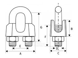Зажим Din 741 (размер 10") (код 220)