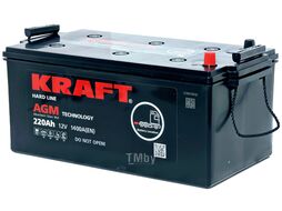 Автомобильный аккумулятор KrafT AGM 210 (3) евро +/- / LPM12-210HD