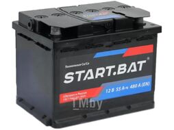 Автомобильный аккумулятор СтартБат 6СТ-55 VL Рус 480А L+ / 555107024 (55 А/ч)