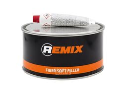 Шпатлевка 1,8 кг - полиэфирная со стекловолокном, FIBER SOFT FILLER, с отвердителем REMIX RM-FSF-1800
