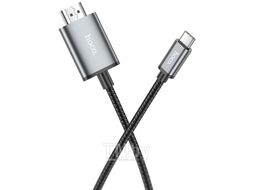 Кабель Hoco UA27 Type-C - HDMI 1080P (2м, металлик)