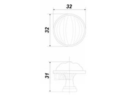 Ручка для мебели Boyard Tiffany RC121AB.4/W