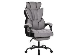 Кресло рабочее Kingstyle FK-45 Pluffy Fabric Black (светло-серый)