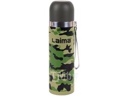 Термос с узким горлом, 0,5 л, нержавеющая сталь, хаки LAIMA 601409