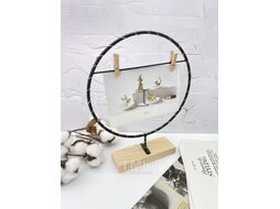 Рамка ILikeGift Circle Loft с прищепкой для фото и светодиодами / FH712