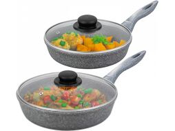 Набор сковородок Elan Gallery Гармония вкуса / 120579+2 (серый мрамор)