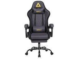 Кресло рабочее Kingstyle FK-30 Impact Suede Fabric Black (темно-серый / черный)