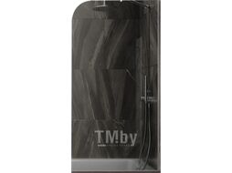 Стеклянная шторка для ванны MaybahGlass MGV-128-5у (графитовое стекло/хром матовый)