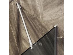 Стеклянная шторка для ванны MaybahGlass MGV-128-5у (графитовое стекло/хром матовый)