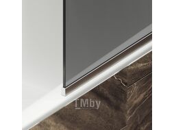 Стеклянная шторка для ванны MaybahGlass MGV-128-5у (графитовое стекло/хром матовый)