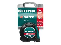 Рулетка с ударостойким обрезиненным корпусом X-Drive 5м / 19мм KRAFTOOL 34122-05-19_z02