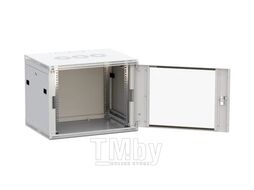 Шкаф настенный 19" TERACOM PRO 9U 600x450 мм дверь стеклянная с замком-ручкой серый EKF TRP-WLL-0964-40G