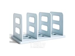 Подставка-держатель для книг белая, 3 отделения, пластик DELI TB513WHITE