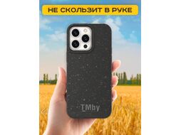 Чехол-накладка Case Recycle для iPhone 15 (черный матовый)