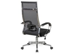 Кресло MERIDA chrome (сетка Black / Black) механизм DMS (аналог Metta Комплект 7, Metta Комплект 4) SitUp