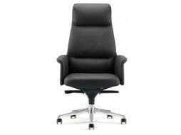 Кресло рабочее (офисное) SPARX FH-6 Loren NL Chrome / Black (кожа, черный)