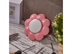 Выключатель Kranz Happy Цветок KR-78-0623 (белый/розовый)