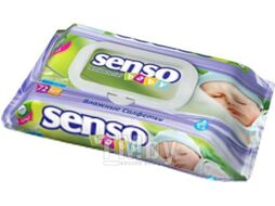 Влажные салфетки детские Senso Baby С клапаном (72шт)