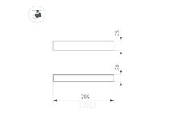 Трековый светильник Arlight MAG-FLAT-25-L200-6W Day4000 BK 100deg / 046331